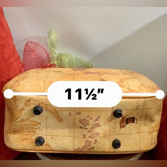 💼🧳FEMOOBORO TRAVEL BAG, LEATHER, MAP PRINT💼IITALY🧳#FEMO - Picture 16 of 17